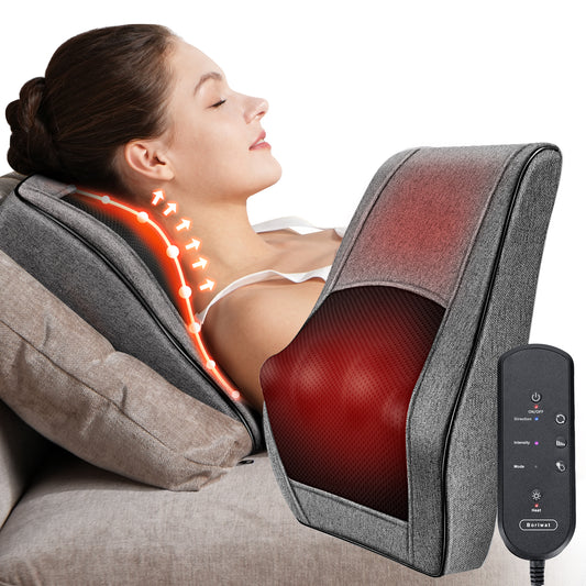 Back Massager Neck Massager with Heat, Shiatsu Massage Pillow for Pain Relief, Massagers for Neck and Back, Shoulder, Leg, Christmas Gifts for Men Women Mom Dad, Stress Relax at Home Office and Car