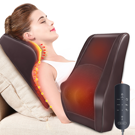 Boriwat Back Massager with Heat, Neck Massager for Pain Relief Deep Tissue, 3D Kneading Massage Pillow for Back, Neck, Shoulder, Legs, Gifts for Women Men Mom Dad