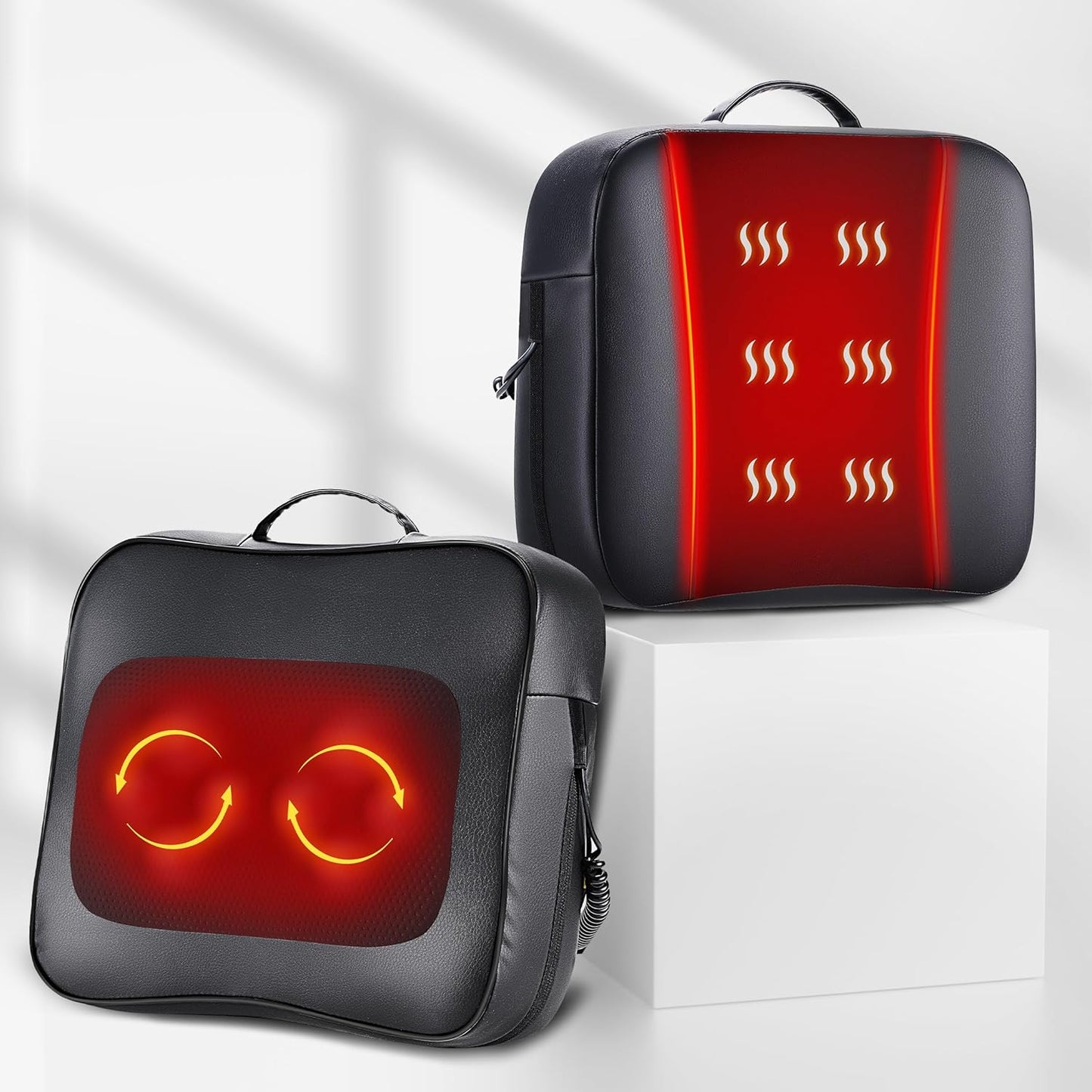 Shiatsu Back Massager with Heat Neck Massagers for Lower Back Leg Shoulder, Lumbar Support Pillow for Office Car, Gift for Men Women