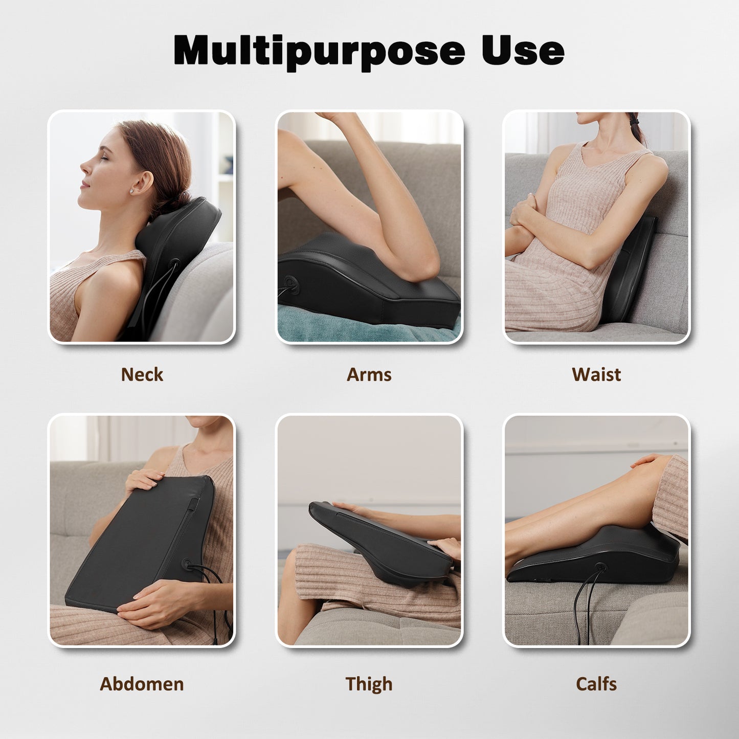 Boriwat Neck and Back Massager with Heat and Vibrate, Shiatsu Neck Massager for Deep Tissue, Black, Gifts for Women Man
