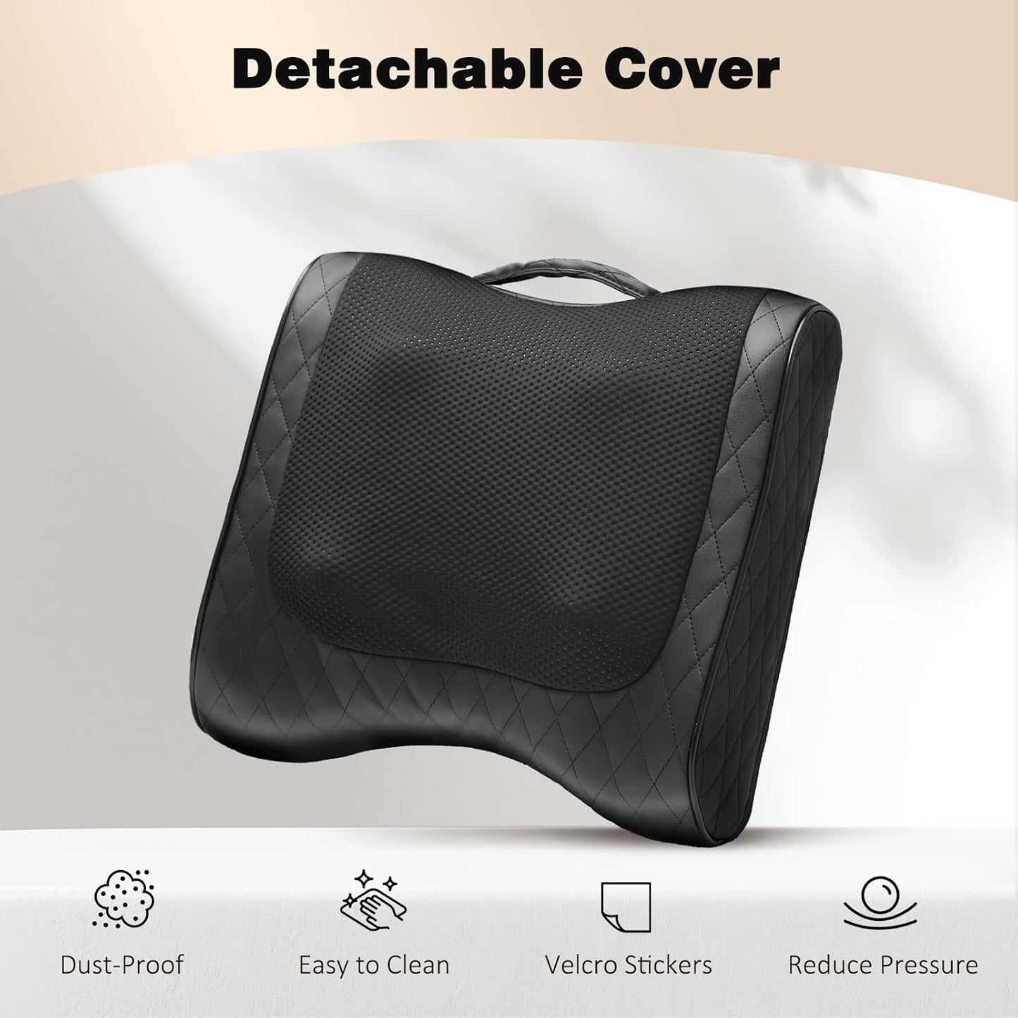 Boriwat Shiatsu Back Massager with Heat-Electric Back Massager for Deep Tissue-Up and Down Rolling Massage Heated Lower Back Massager for Office Home Car