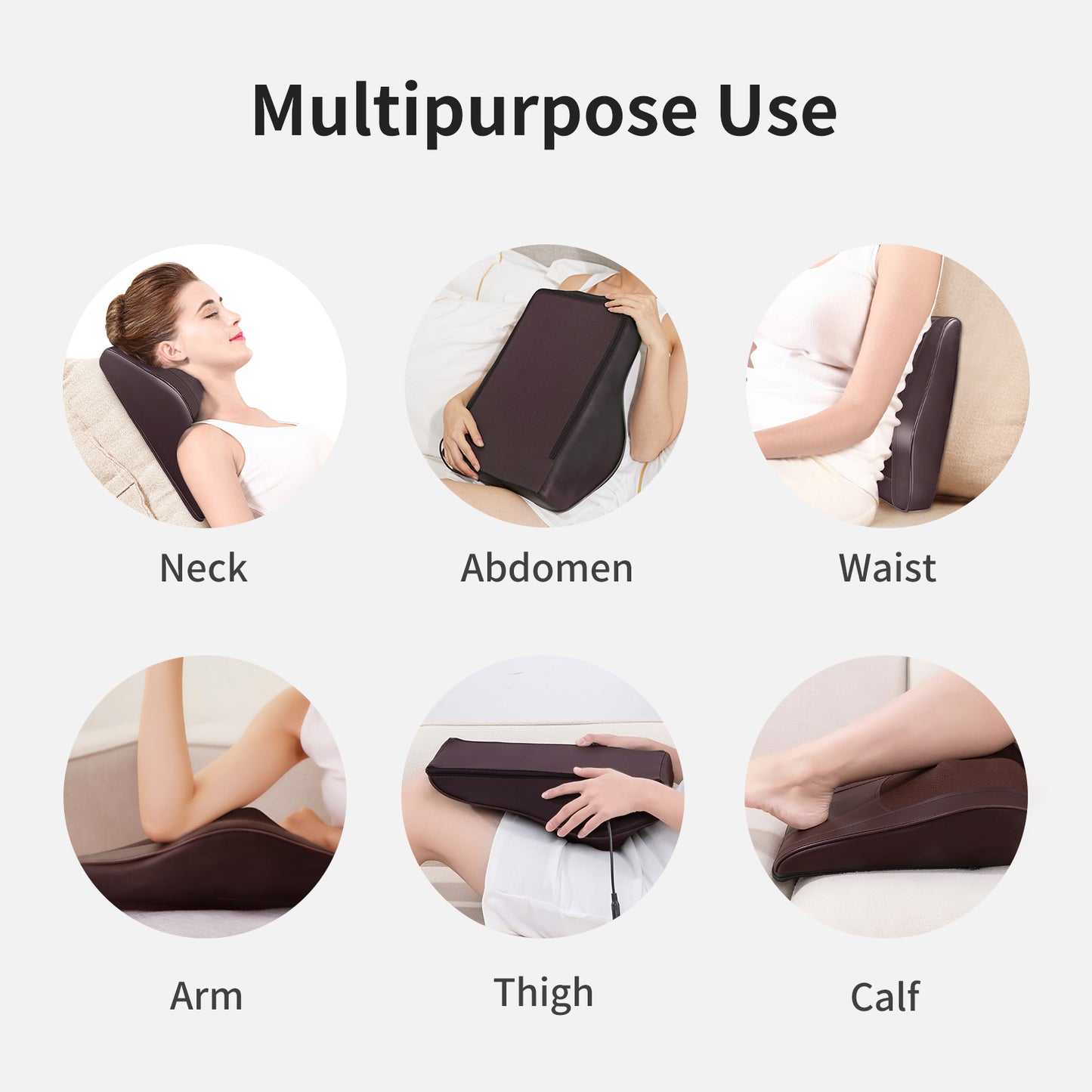 Boriwat Back Massager with Heat, Neck Massager for Pain Relief Deep Tissue, 3D Kneading Massage Pillow for Back, Neck, Shoulder, Legs, Gifts for Women Men Mom Dad
